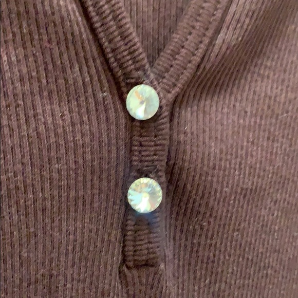 Brown Ribbed Top - Picture 3 of 4